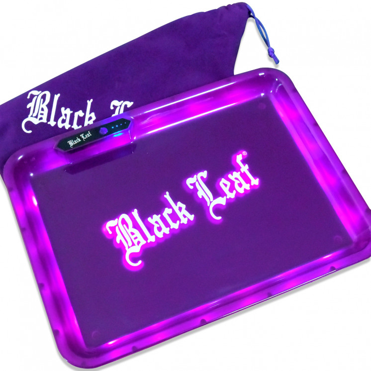 Plateau lumineux Black Leaf – LED rechargeable