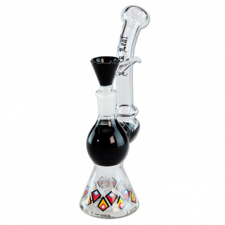 Bang “Diamond” Black Leaf – bubbler en verre borosilicaté 19 cm