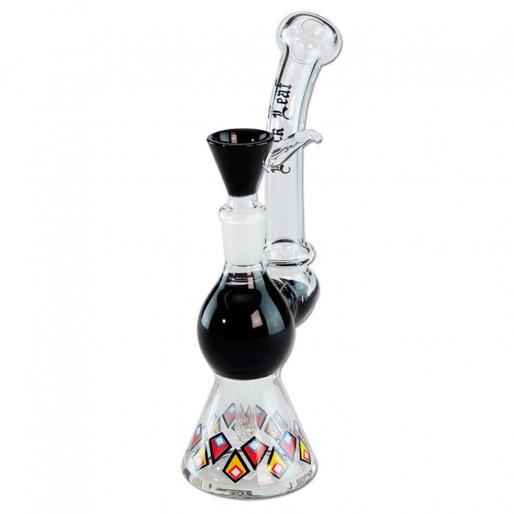 Bang “Diamond” Black Leaf – bubbler en verre borosilicaté 19 cm