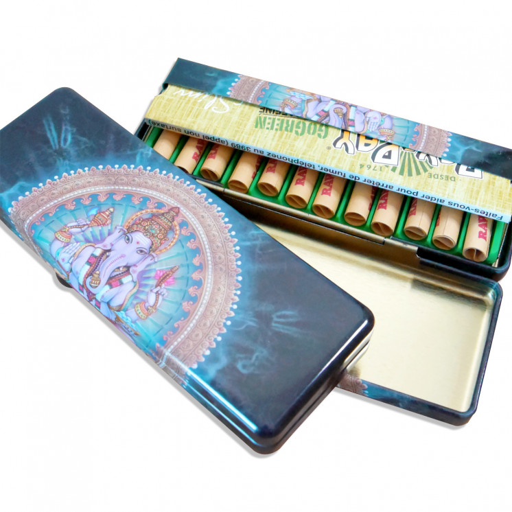 Étui pour feuilles Black Leaf avec compartiment pour filtres.