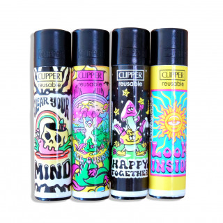Briquets Clipper "Trippy 4" (x4)