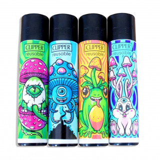 Briquets Clipper "Shrooms11" (x4)
