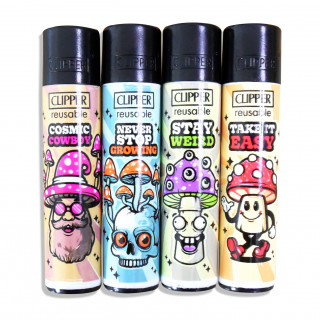 Briquets Clipper "Shrooms 12" (x4)