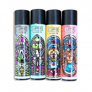 Briquets Clipper "Church Windows" (x4)