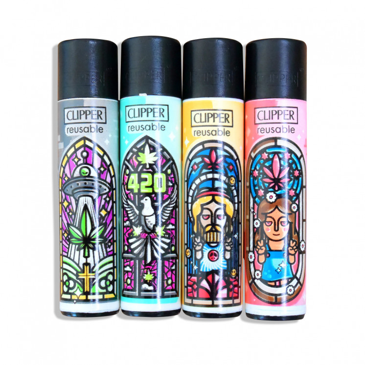 Briquets Clipper "Church Windows" (x4)