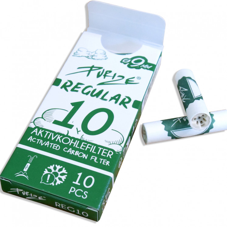 Filtres PURIZE Regular Size 9 mm – charbon actif de noix de coco