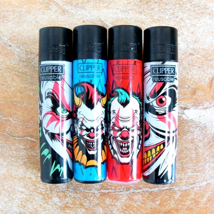 Briquets Clipper "Lovely Clowns" (x4)