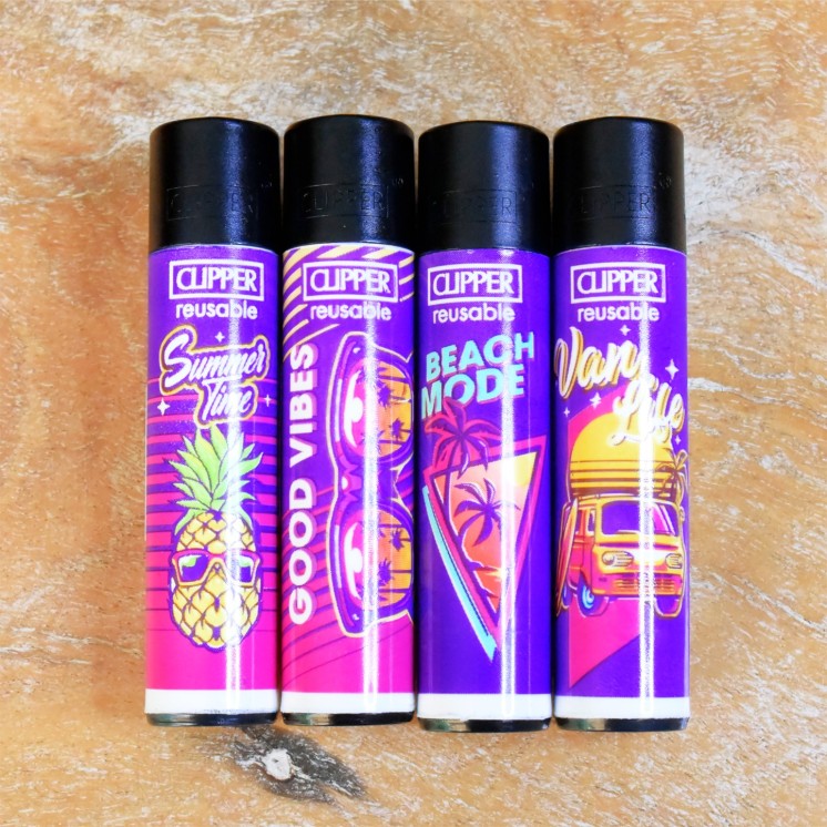 Briquets Clipper "Summer" (x4)