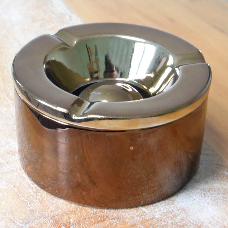 Cendrier Céramique anti odeurs Bronze Ø 11,2cm