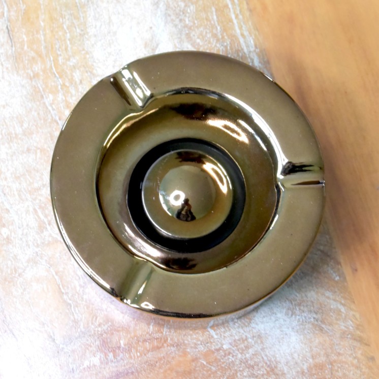 Cendrier Céramique anti odeurs Bronze Ø 11,2cm