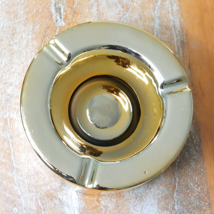 Cendrier Céramique anti odeurs Doré Ø 11,2cm