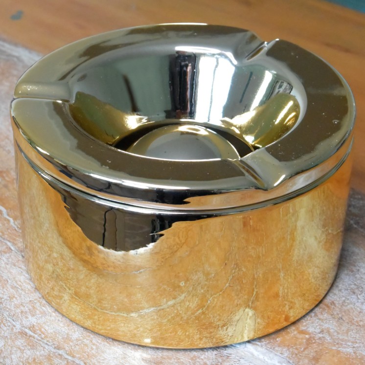 Cendrier Céramique anti odeurs Doré Ø 11,2cm