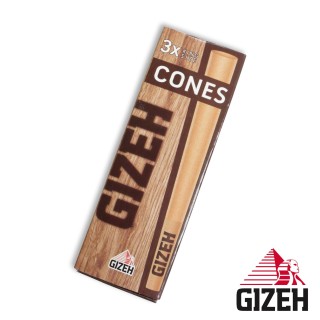 Cônes pré-roulés 11 cm GIZEH non blanchis (x3)