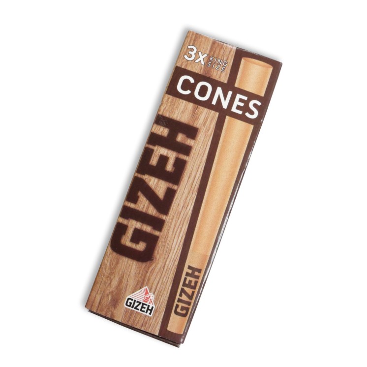 Cônes pré-roulés 11 cm GIZEH non blanchis (x3)