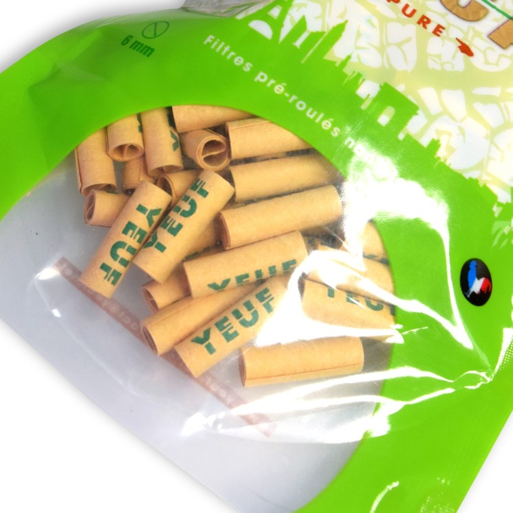 Filtres cartons pré-roulés YEUF Pure (x100)