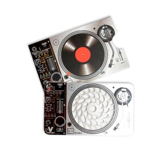 Grinder Carte V Syndicate « Platine de Dj » – format carte bancaire, acier inoxydable