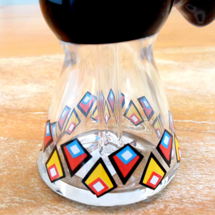 Bang “Diamond” Black Leaf – bubbler en verre borosilicaté 19 cm