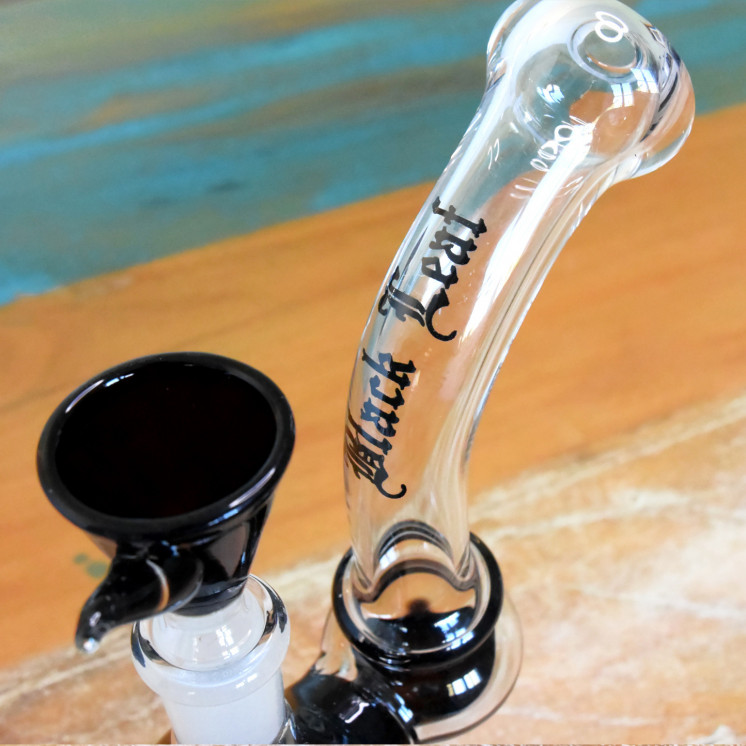 Bang “Diamond” Black Leaf – bubbler en verre borosilicaté 19 cm