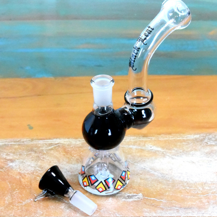 Bang “Diamond” Black Leaf – bubbler en verre borosilicaté 19 cm