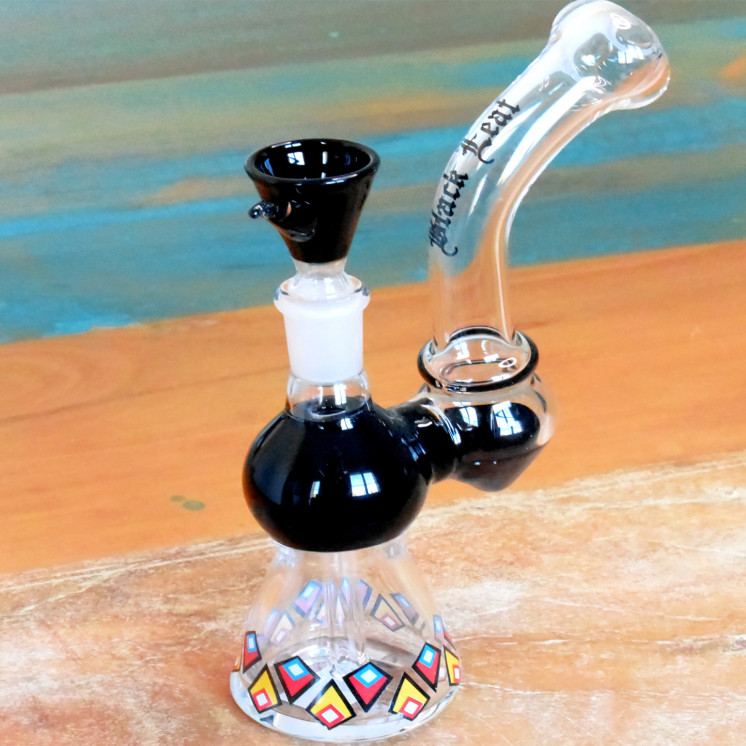 Bang “Diamond” Black Leaf – bubbler en verre borosilicaté 19 cm