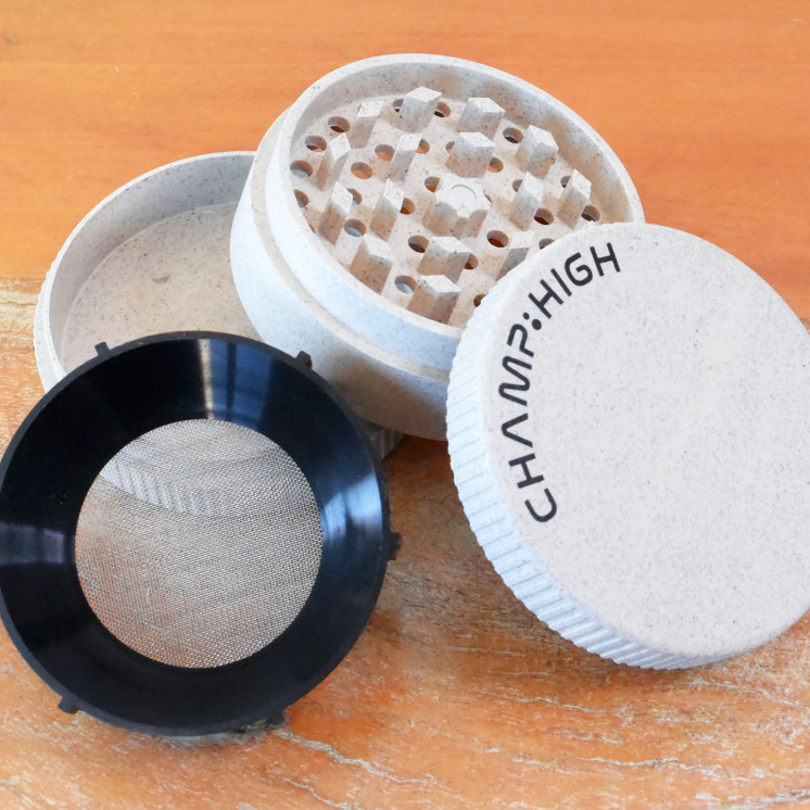 Grinder CHAMP HIGH 70 mm blanc – 4 parties