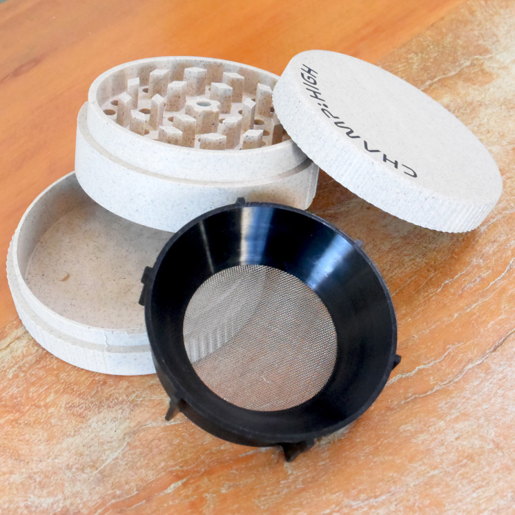 Grinder CHAMP HIGH 70 mm blanc – 4 parties