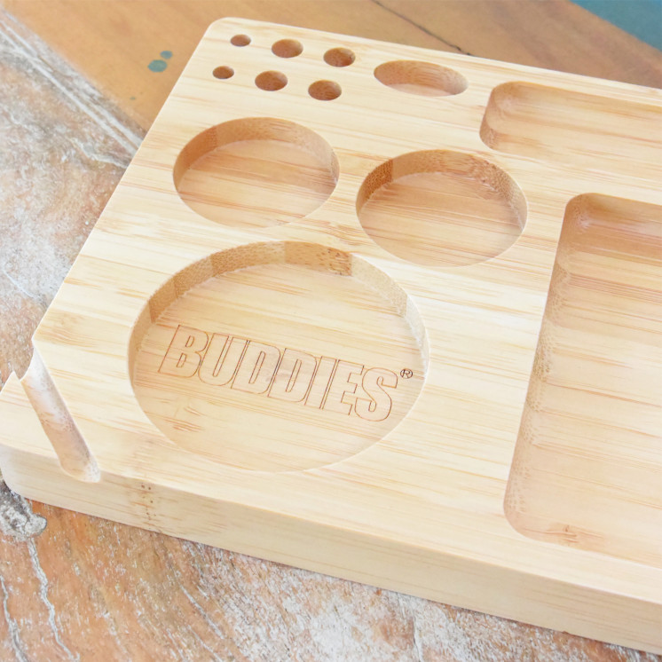 Plateau de roulage en bambou "Buddies"