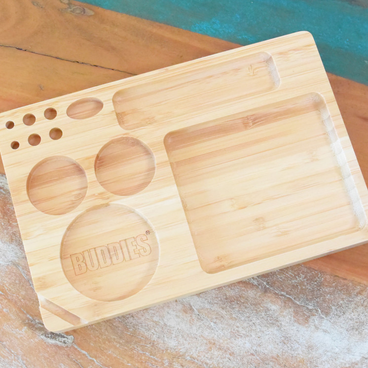 Plateau de roulage en bambou "Buddies"