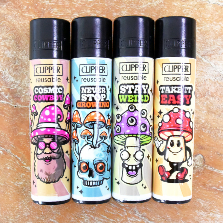 Briquets Clipper "Shrooms 12" (x4)