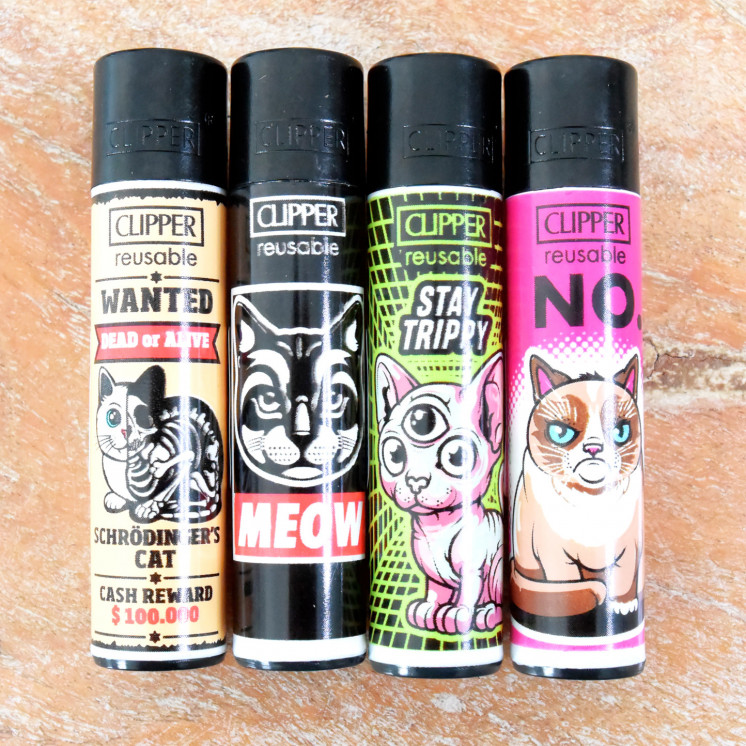 Briquets Clipper "CATZ3" (x4)