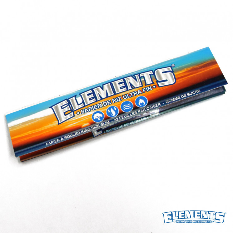 Feuilles à rouler Slim Elements extra fines et filigranées.