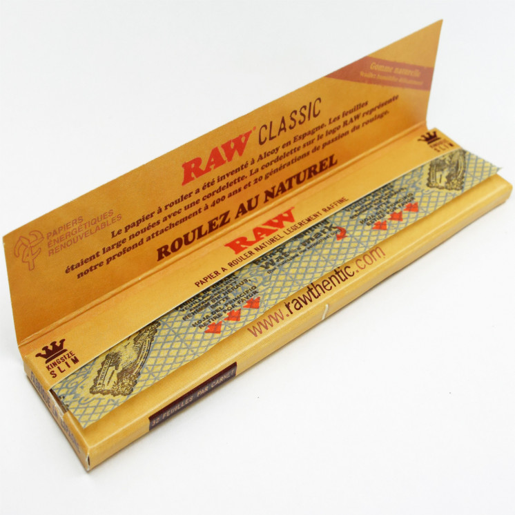 Feuilles à rouler Slim Raw non blanchies