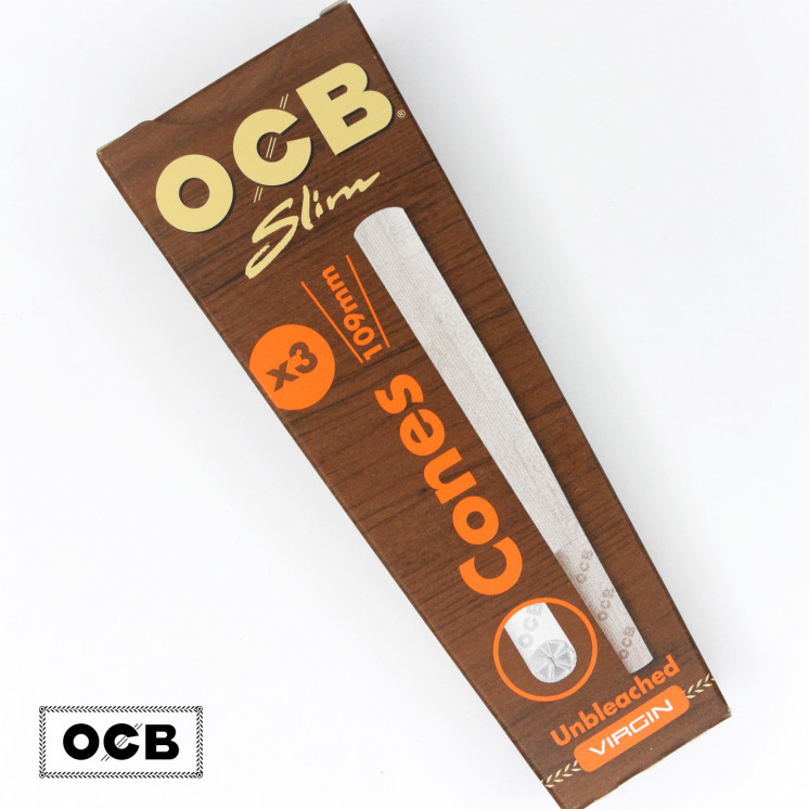 Cônes pré-roulés 11 cm O.C.B virgin (x3)