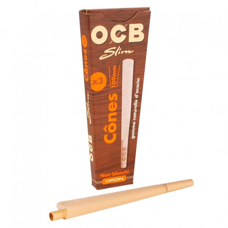 Cônes pré-roulés 11 cm O.C.B virgin (x3)