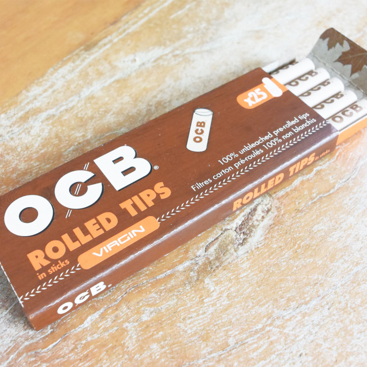 Filtres cartons pré-roulés O.C.B Virgin (x25)