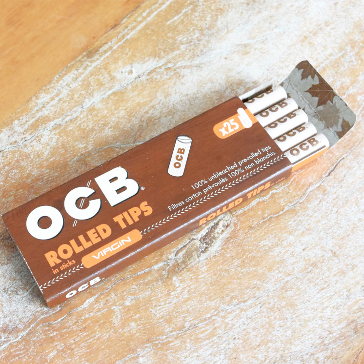 Filtres cartons pré-roulés O.C.B Virgin (x25)