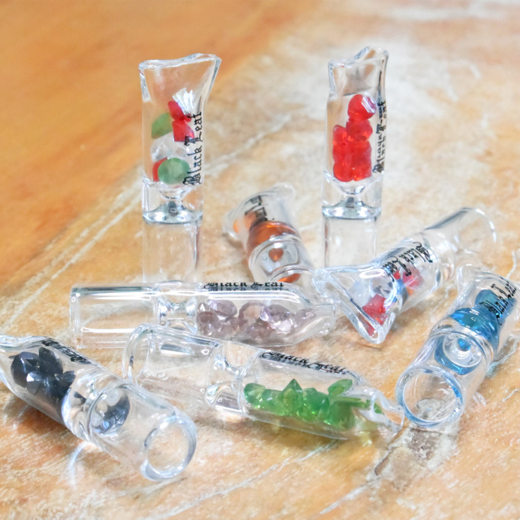 Filtres en verre Black Leaf "strass" Ø 9mm - réutilisable