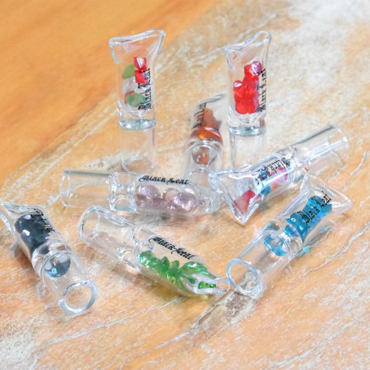 Filtres en verre Black Leaf "strass" Ø 9mm - réutilisable