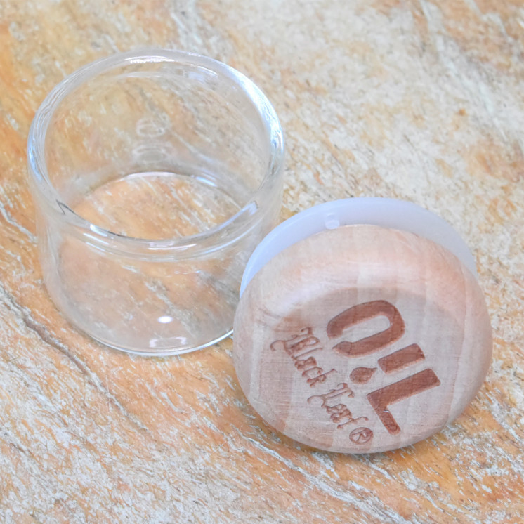 Jarre en verre Black Leaf (7ml)