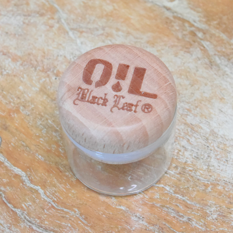 Jarre en verre Black Leaf (7ml)