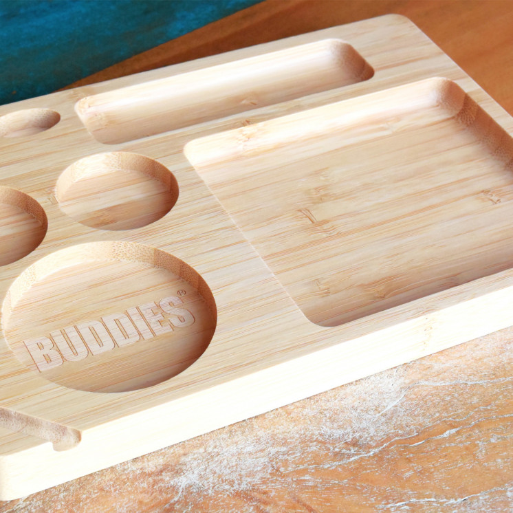 Plateau de roulage en bambou "Buddies"