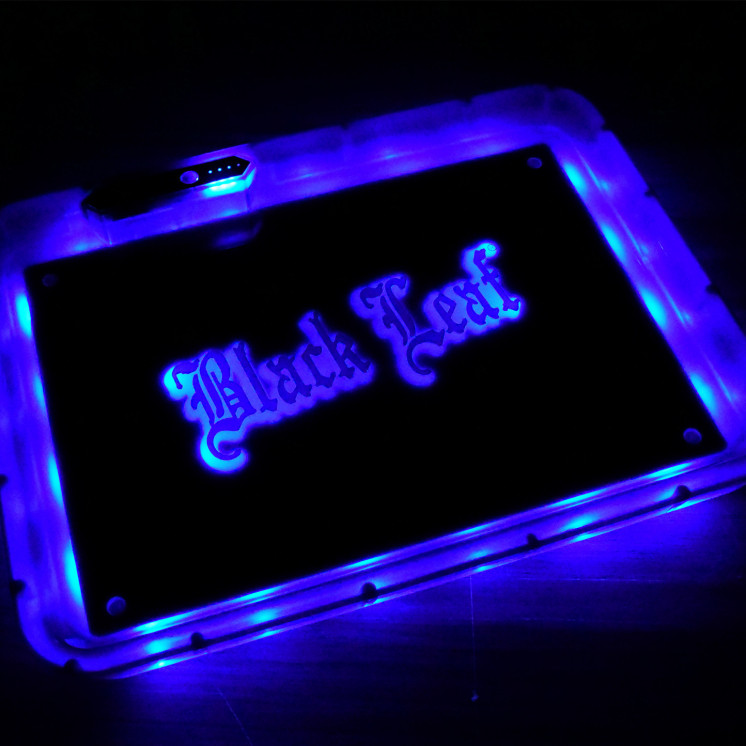Plateau lumineux Black Leaf – LED rechargeable