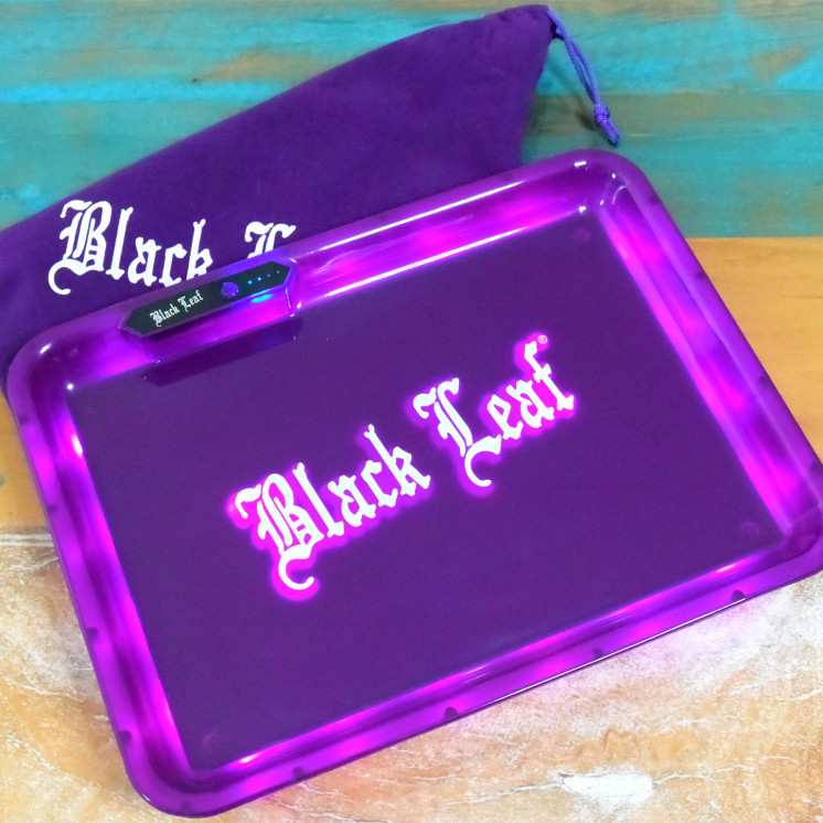 Plateau lumineux Black Leaf – LED rechargeable