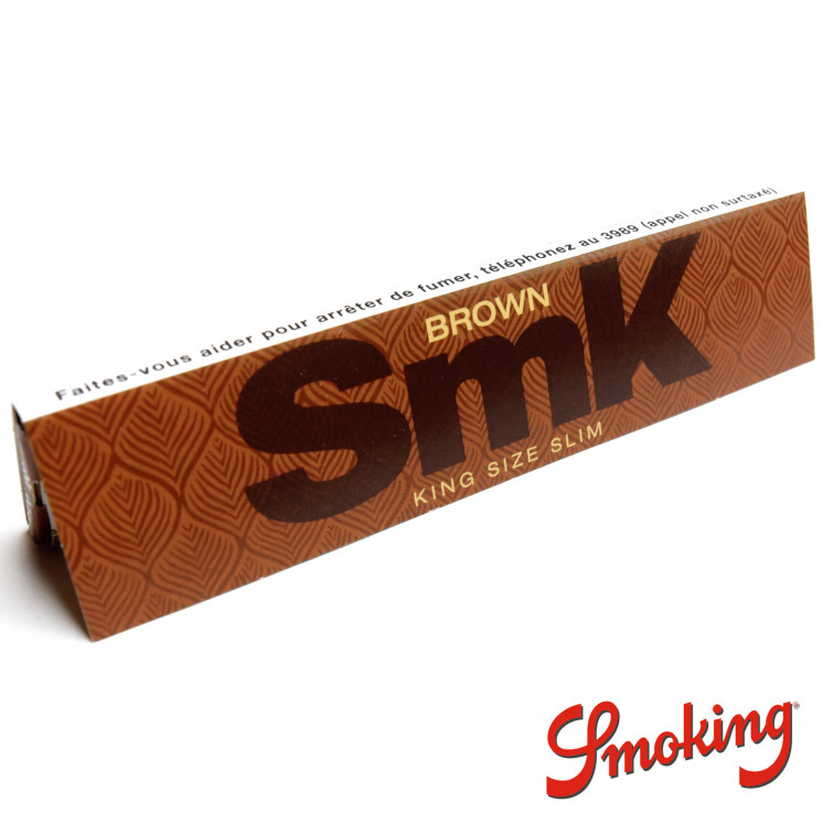 Feuilles à rouler Slim SMK Brown non blanchies 100% naturelles