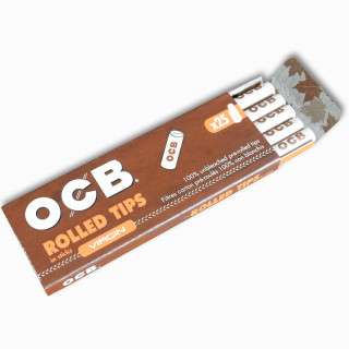 Filtres cartons pré-roulés O.C.B Virgin (x25)