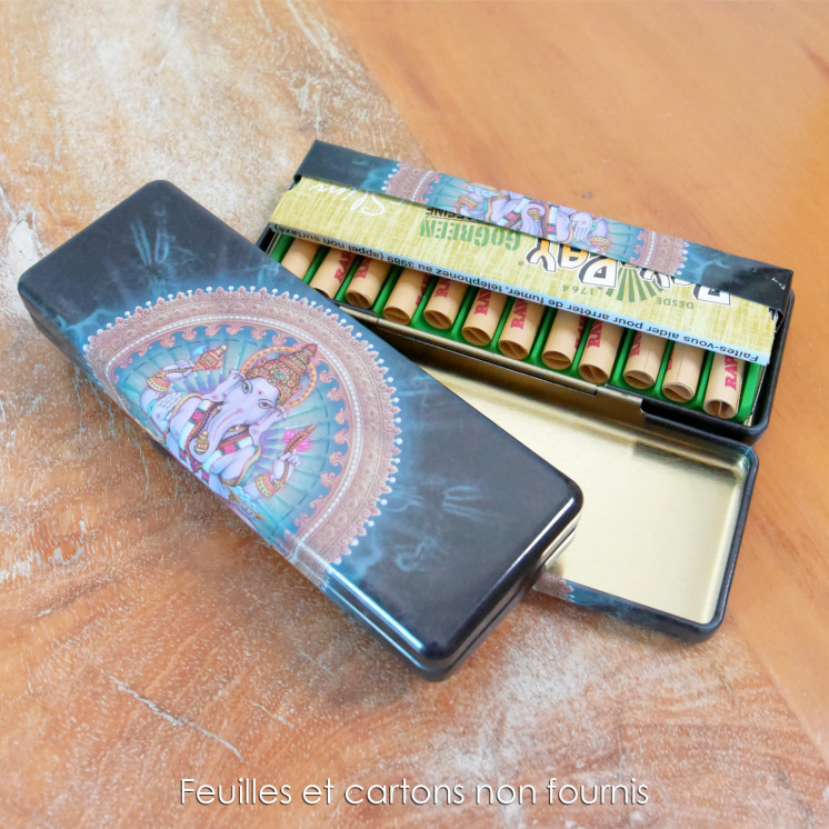 Étui pour feuilles Black Leaf avec compartiment pour filtres.