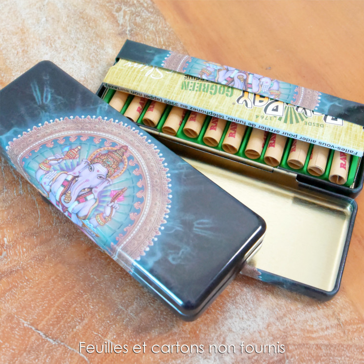 Étui pour feuilles Black Leaf avec compartiment pour filtres.