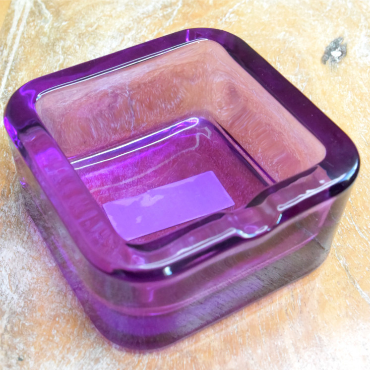 Cendrier carré en verre – 7,5 x 7,5 cm