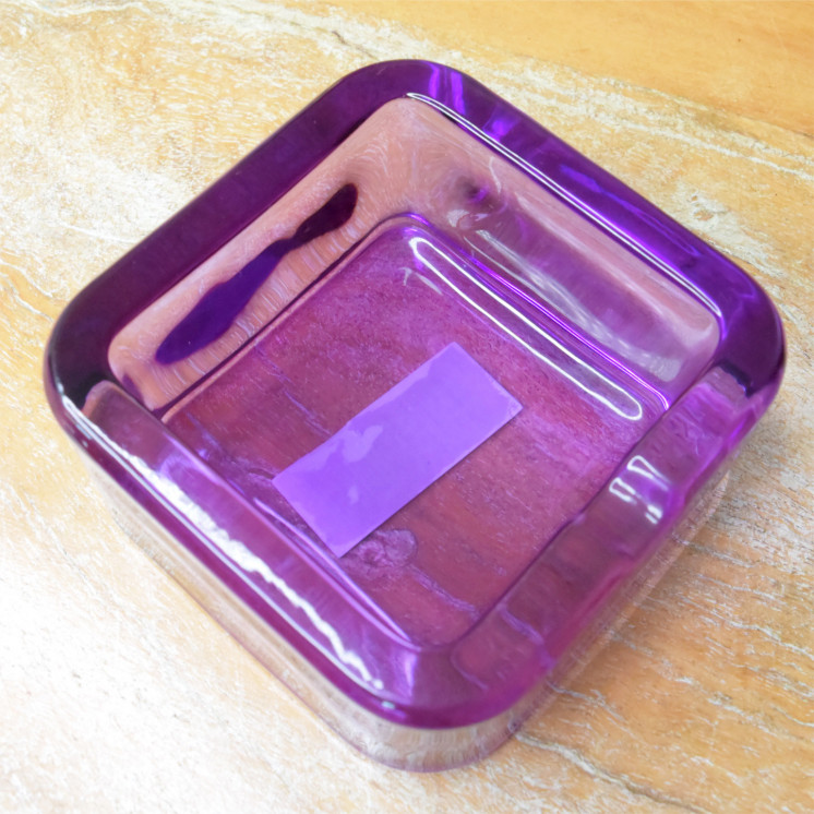 Cendrier carré en verre – 7,5 x 7,5 cm