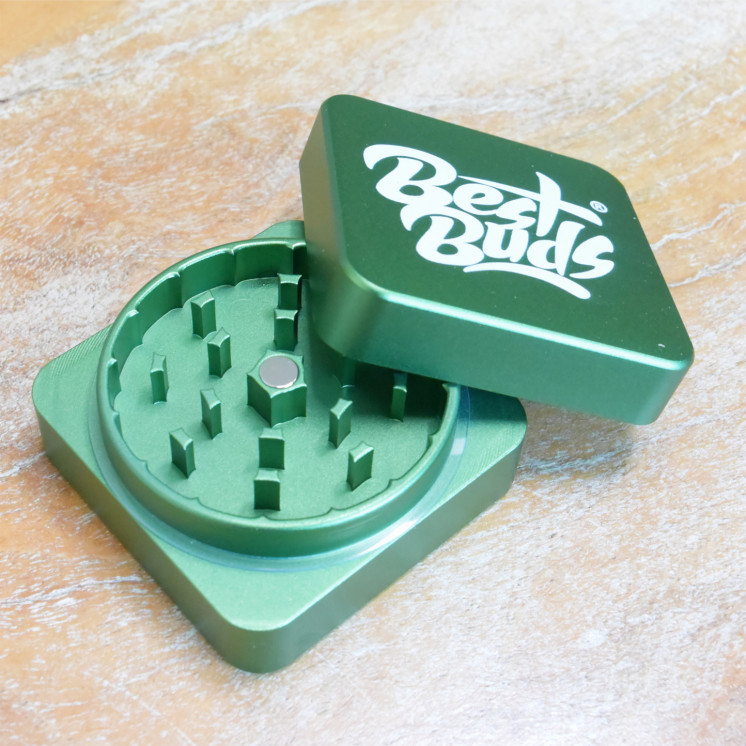 Grinder Best Buds « Flat Square » Aluminium Ø 50 mm – 2 parties
